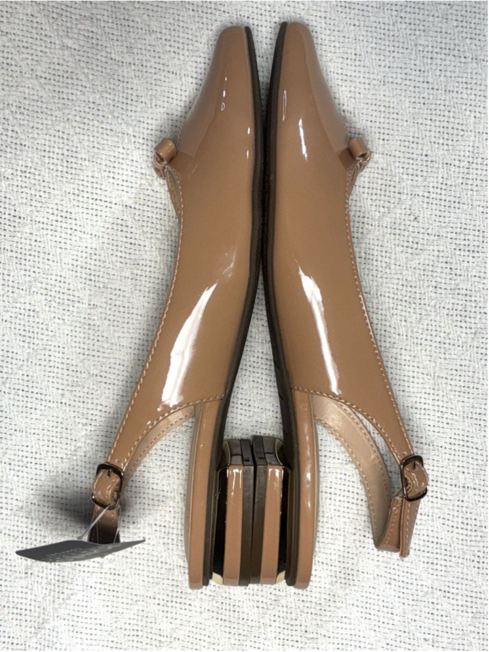 Jones NY Slingback Pointed Toe Flats Nude Preppy Neutral Sz 7.5 NIB "Quantia" - Picture 4 of 9